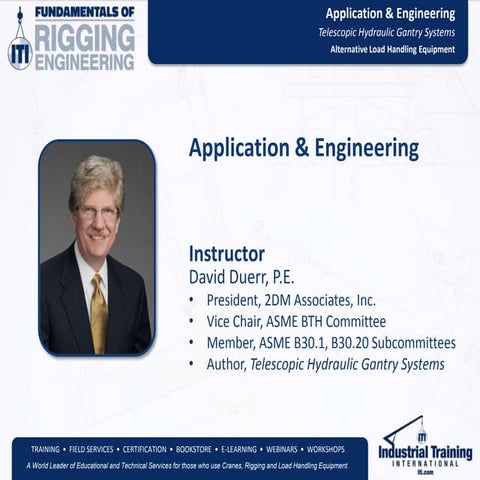 RE-140: Alternative Load Handling Equipment - Applications & Engineering