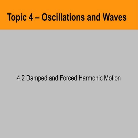 4.2 damped harmonic motion
