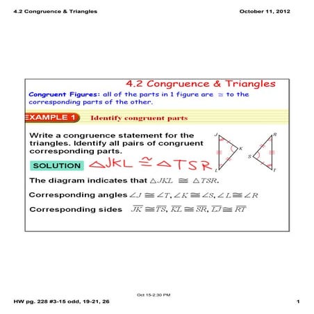 Ch4.2 Congruent Triangles | PDF