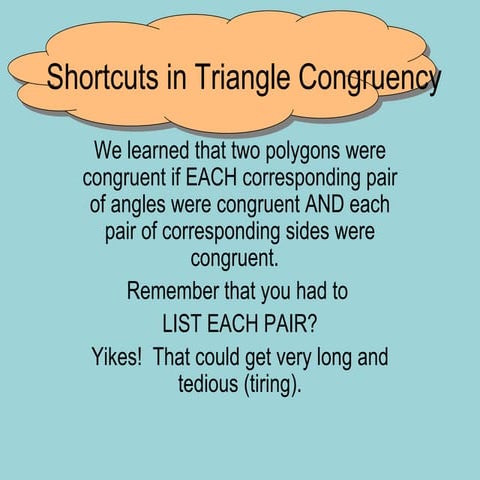 Review on Triangle Congruency
