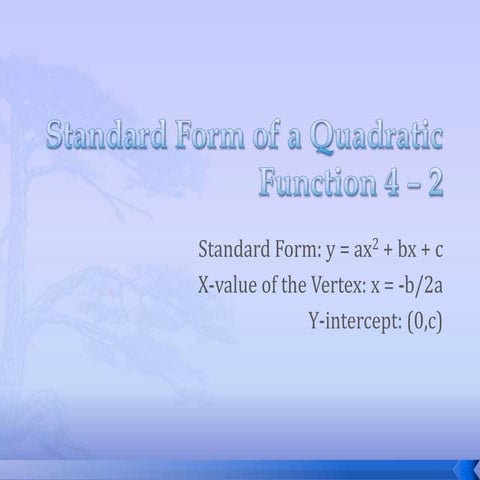 4 2 lesson - Graphing in Standard Form