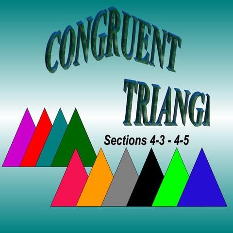 4.3-5 Triangle Congruence