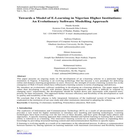 4.[31 39]towards a model of e-learning in nigerian higher institutions
