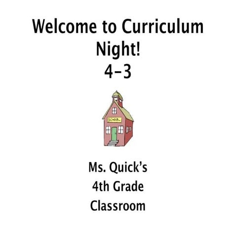 Curriculum Night Presentation