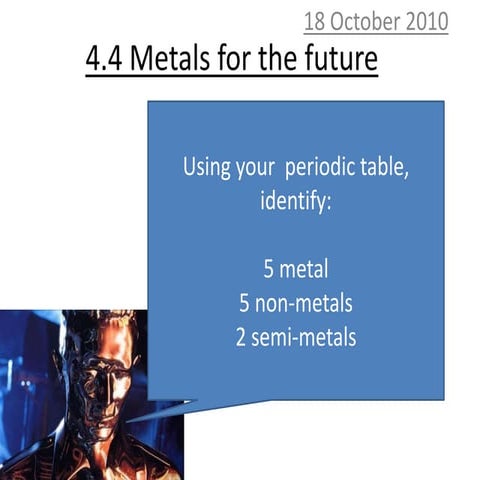 4.4 Metals for the future