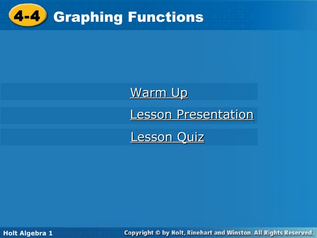 How to graph Functions