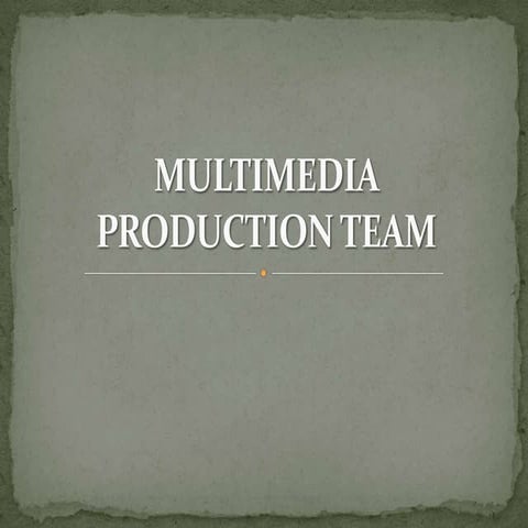 4 4 Multimedia Production Team