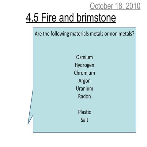 Metals Non-Metals Metalloids Worksheet | PPT