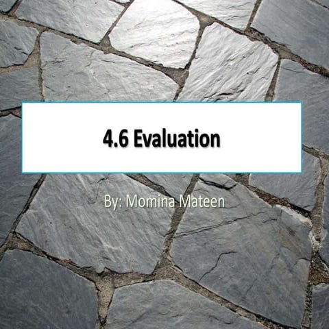 4.6 Evaluation