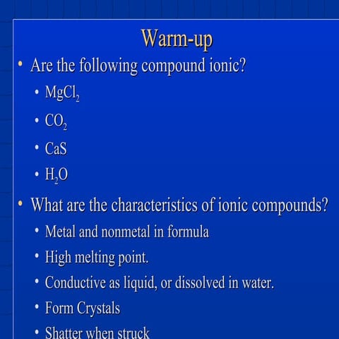 4-6 Naming Ionic Compounds