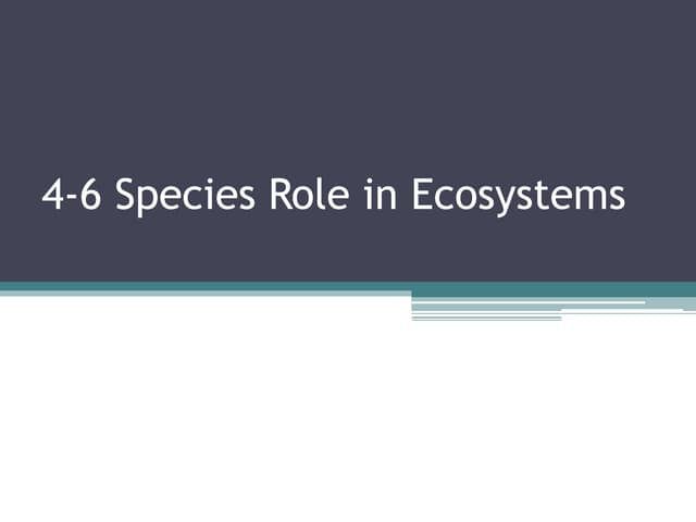 Keystone and Foundation Species 2011