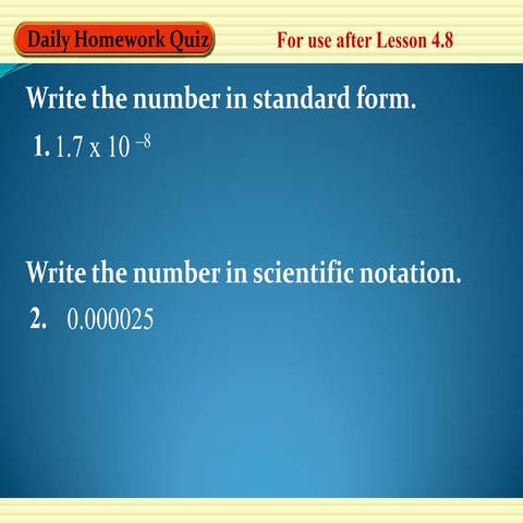 4.8 scientific notation  ordering numbers - 1