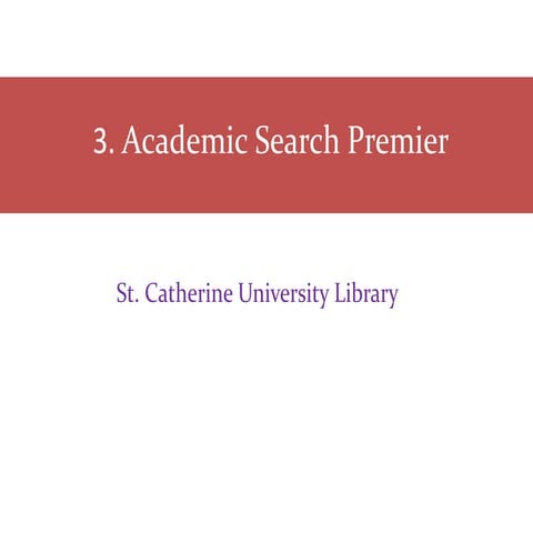 3. Academic Search Premier