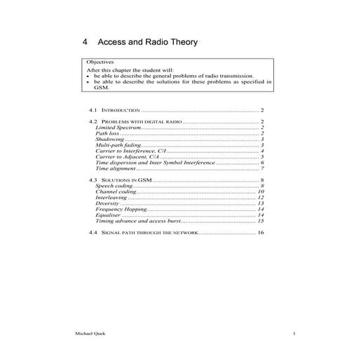 Access And Radio Theory