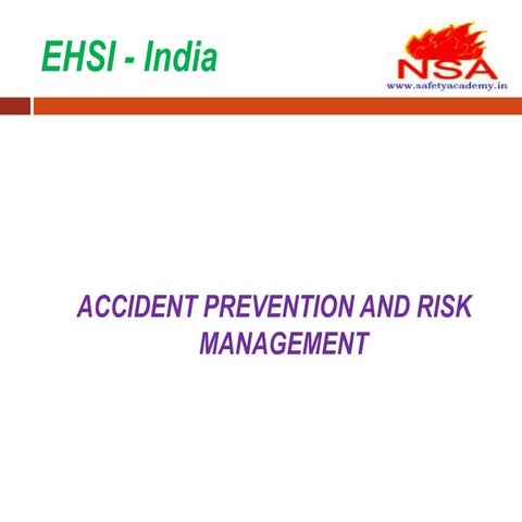 Accident Prevention and Risk Management