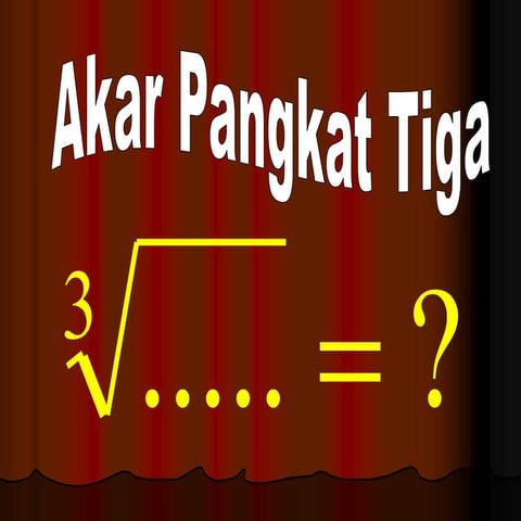 akar pangkat 3