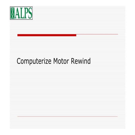 4. alps computerize motor rewind