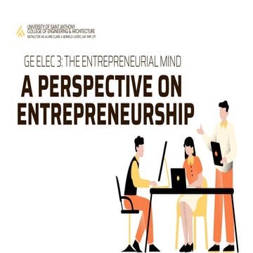 A Perspective on Entrepreneurship - THE ENTREP MIND | PDF