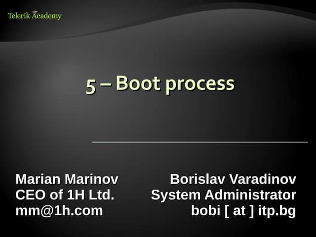 5. boot process