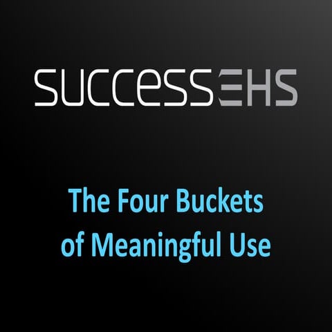 The Four Buckets of Meaningful Use