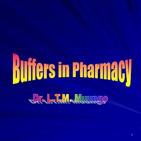 Buffers in Pharmacy