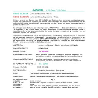 CÁNCER (22 junio - 22 julio)