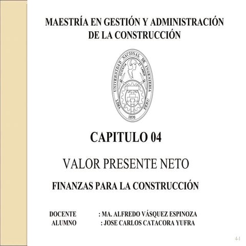 4 Capitulo 4   Valor Presente Neto