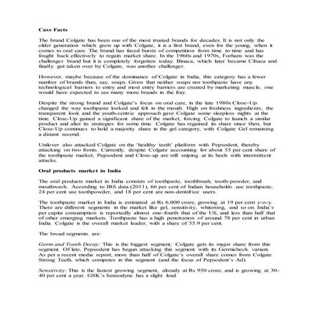 Colgate case study 