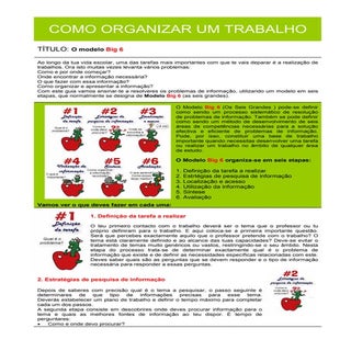 4   como organizar o trabalho - big 6