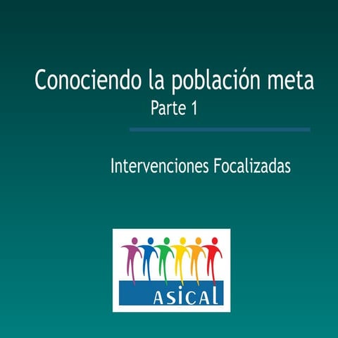 4 Conociendo La PoblacióN Meta Parte 1