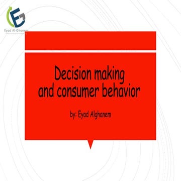 Consumer behavior 