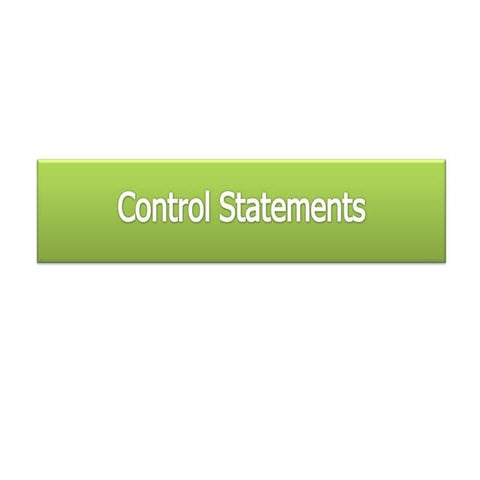 4  control statement
