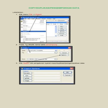 4 copy duplikasi pengelompokkan data