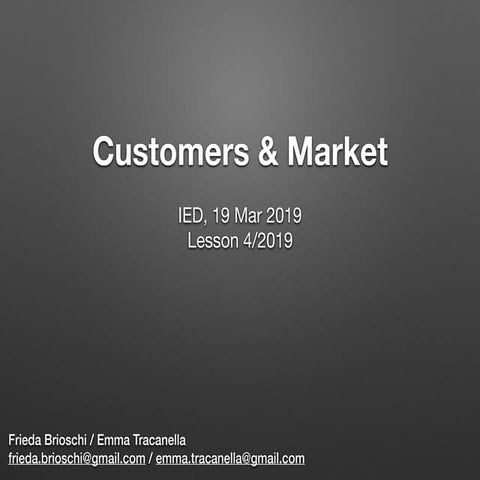 Customers and market (v. 2019 ita)