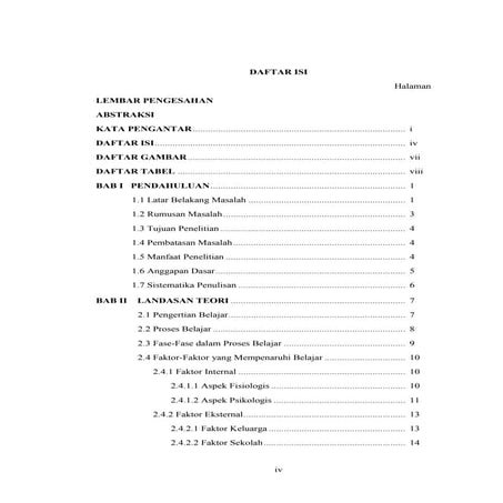 4. daftar isi