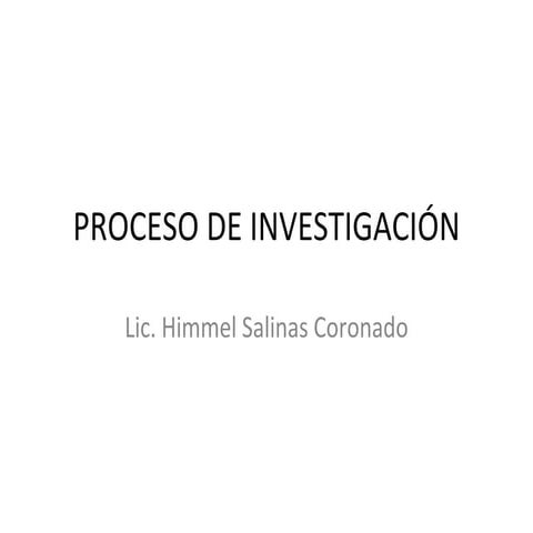4. definir como se inicia la investigacion