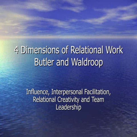 4 Dimensions Of Relational Work