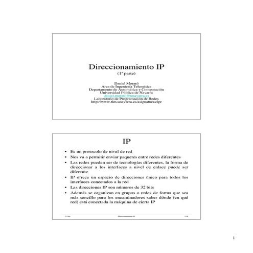 Direccionamiento IP (Classful y Subnetting)