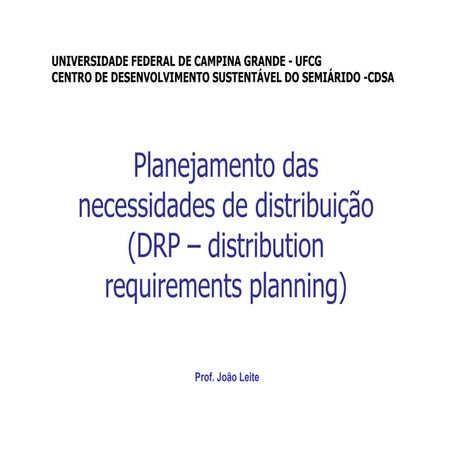 Aula 4 - Planejamento e Controle da Produção II