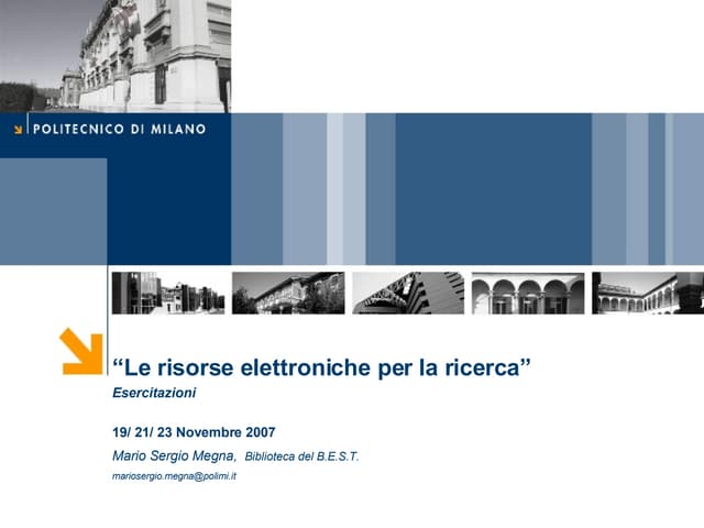  4 Edizione corso Risorse Elettroni...