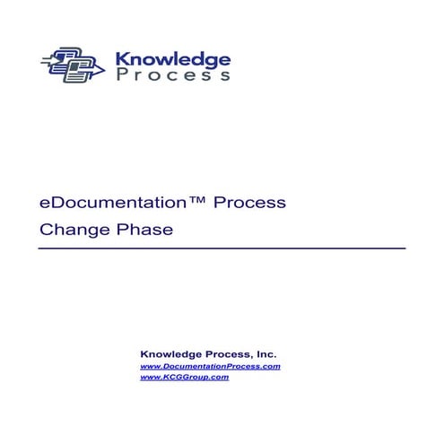 4. eDocumentation Process Change Phase