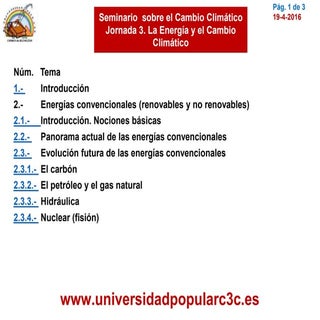 Seminario "El Cambio Climático 2017...