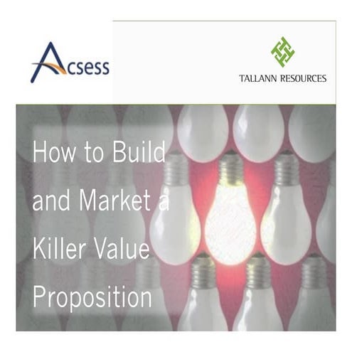 How to Build and Market a Killer Value Proposition