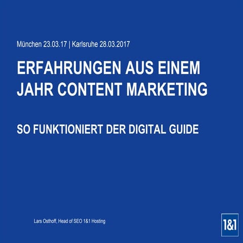 Erfahrungen aus einem Jahr Content Marketing
