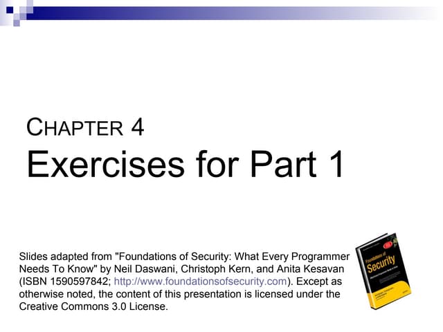 4   exercises for part 1