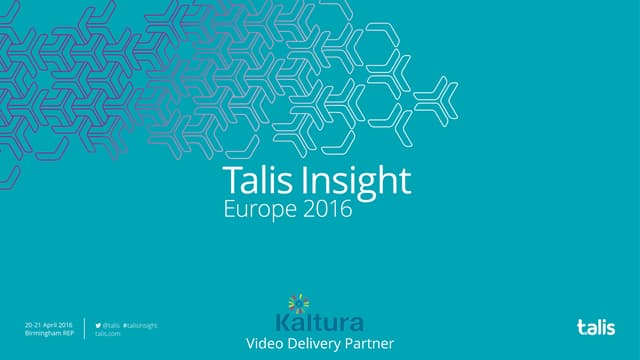 Exploring eTextbooks with Talis - Keji Adedeji | Talis Insight Europe 2016