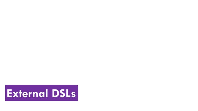 External domain-specific languages