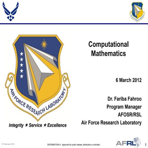 Fahroo - Computational Mathematics - Spring Review 2012 