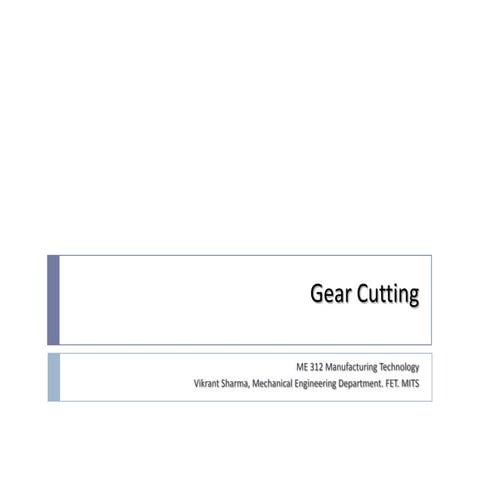 4. gear manufacturing