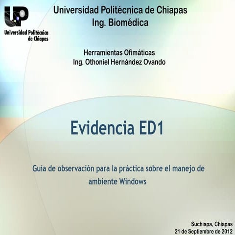 Practicas sobre el manejo de ambiente Windows